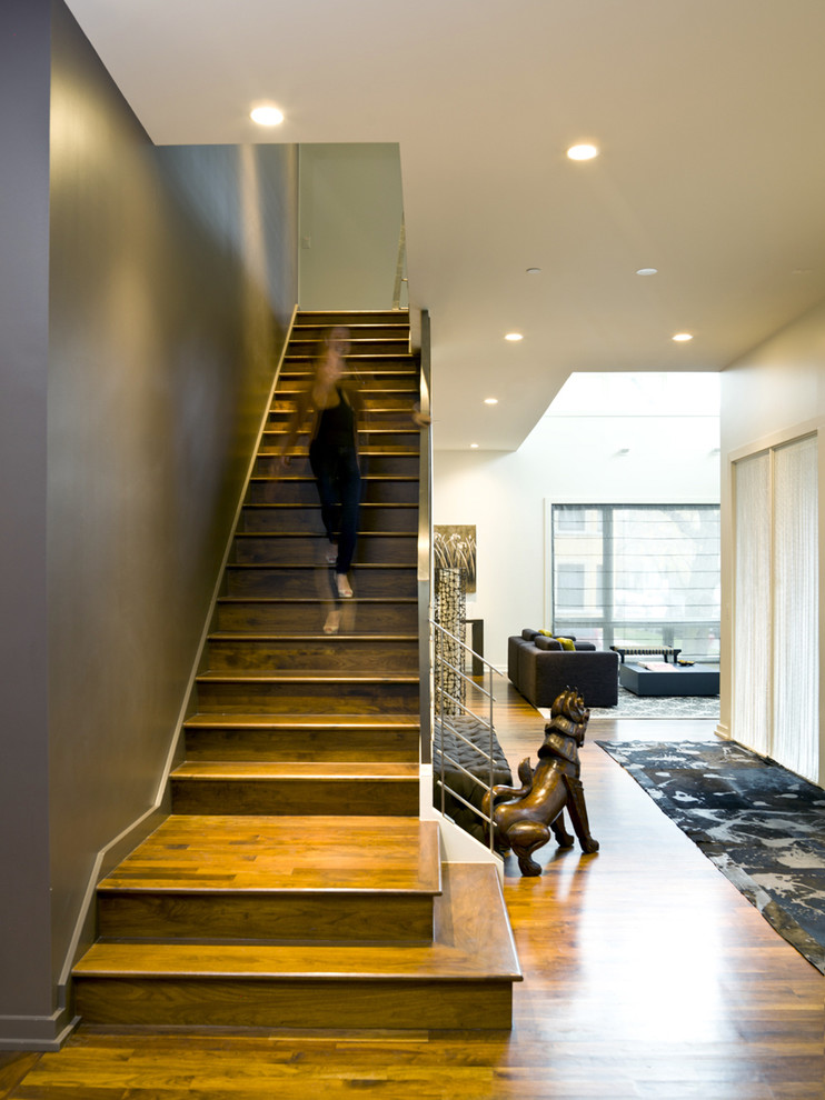 Whisler Land Company for Modern Staircase with Statue