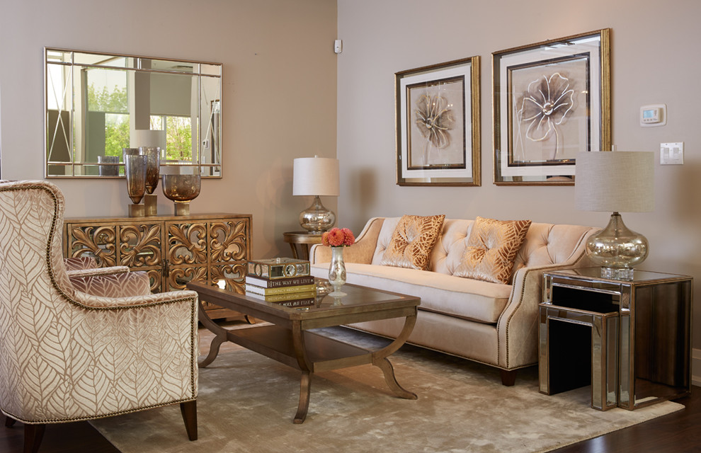 Zilli Furniture for Transitional Living Room with Mirror