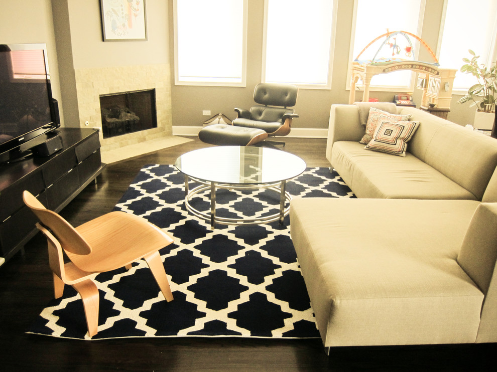 10x10 Outdoor Rug Family Room Contemporary with Area Rug Corner Fireplace