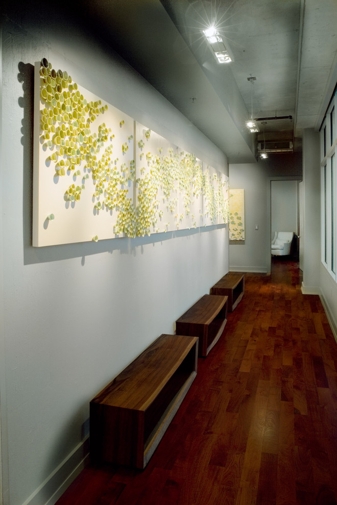 3 Dimensional Wall Art Hall Modern with Dark Paint Dark Walls