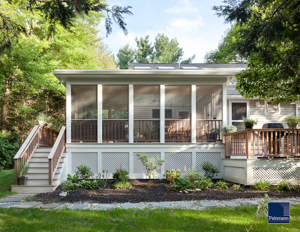 3 Season Porch Furniture Porch Traditional with Deck Foundation Planting Grass