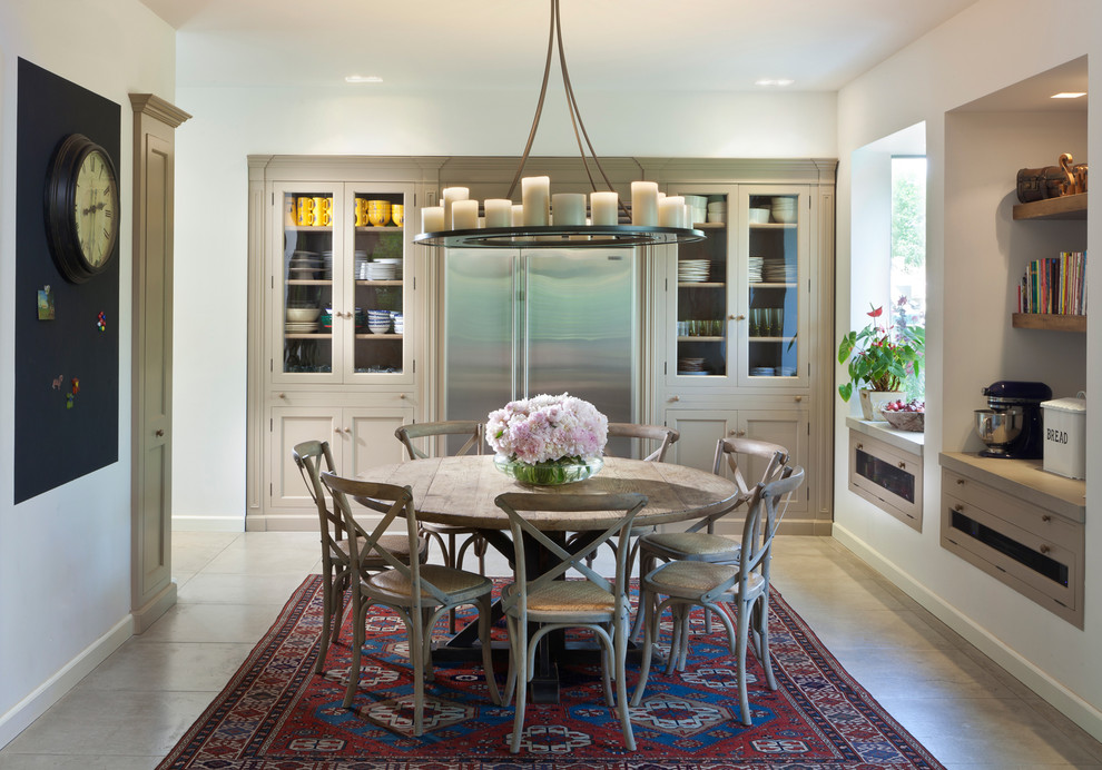 36 Pedestal Table Dining Room Traditional with Built in China Cabinets