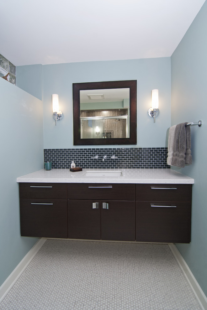 46 Inch Bathroom Vanity Bathroom Contemporary with Baseboards Bathroom Lighting Bathroom