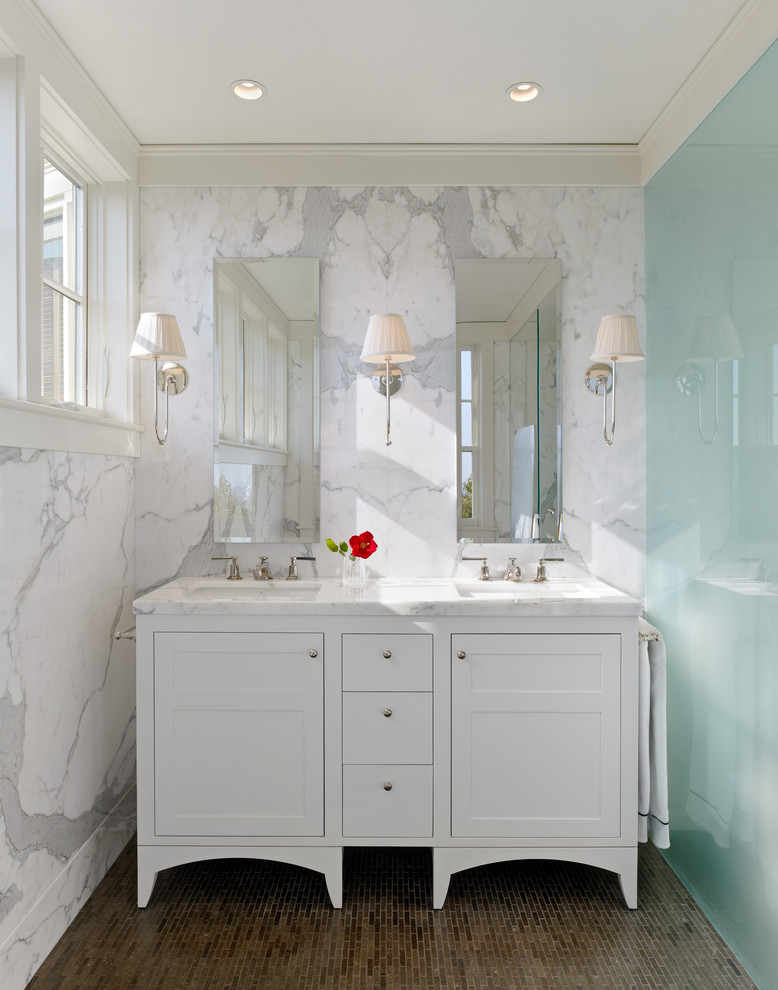 48 Double Sink Vanity Bathroom Traditional with Bath Sinks Bath Windows