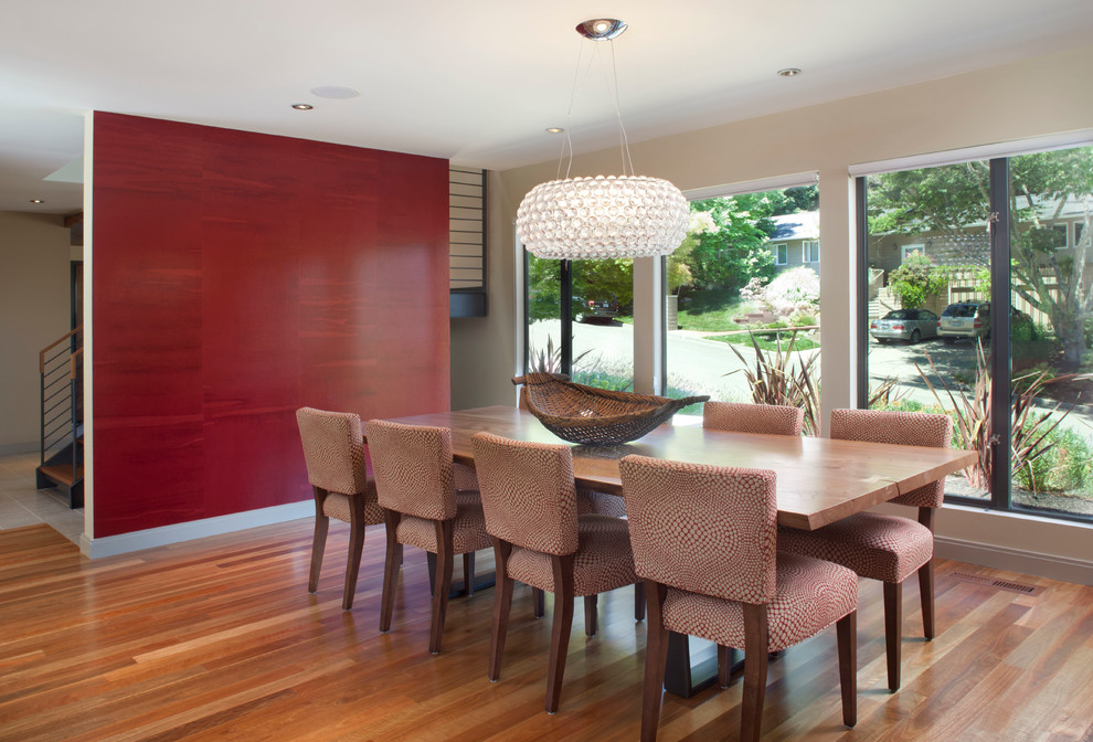 54 Inch Round Table Dining Room Contemporary with Accent Wall Cabouche Chandelier