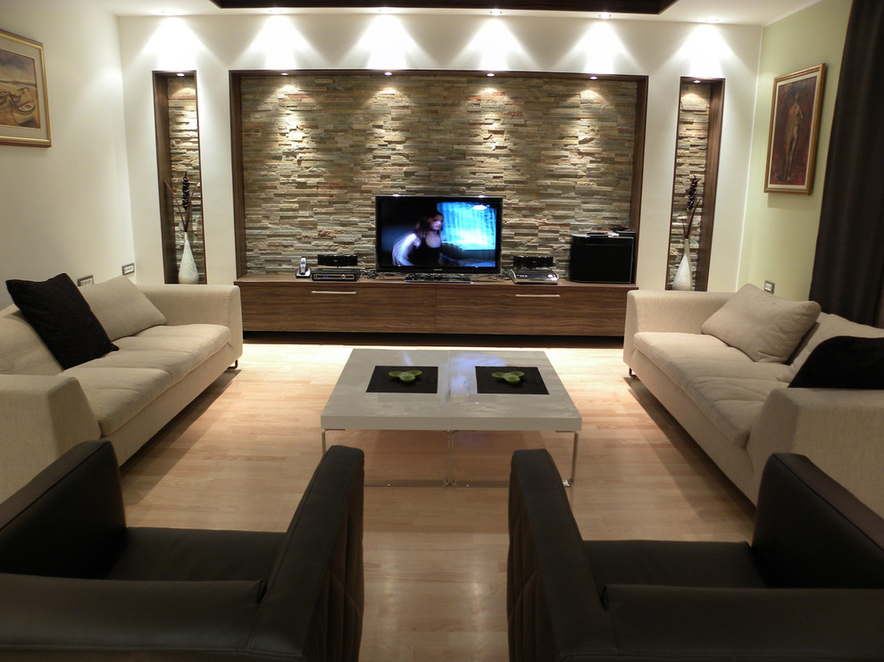 65 Inch Tv Stand Living Room Contemporary with Built in Shelves Ceiling