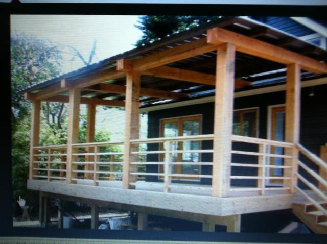 6x6 Cedar Post Deck Contemporary with None 
