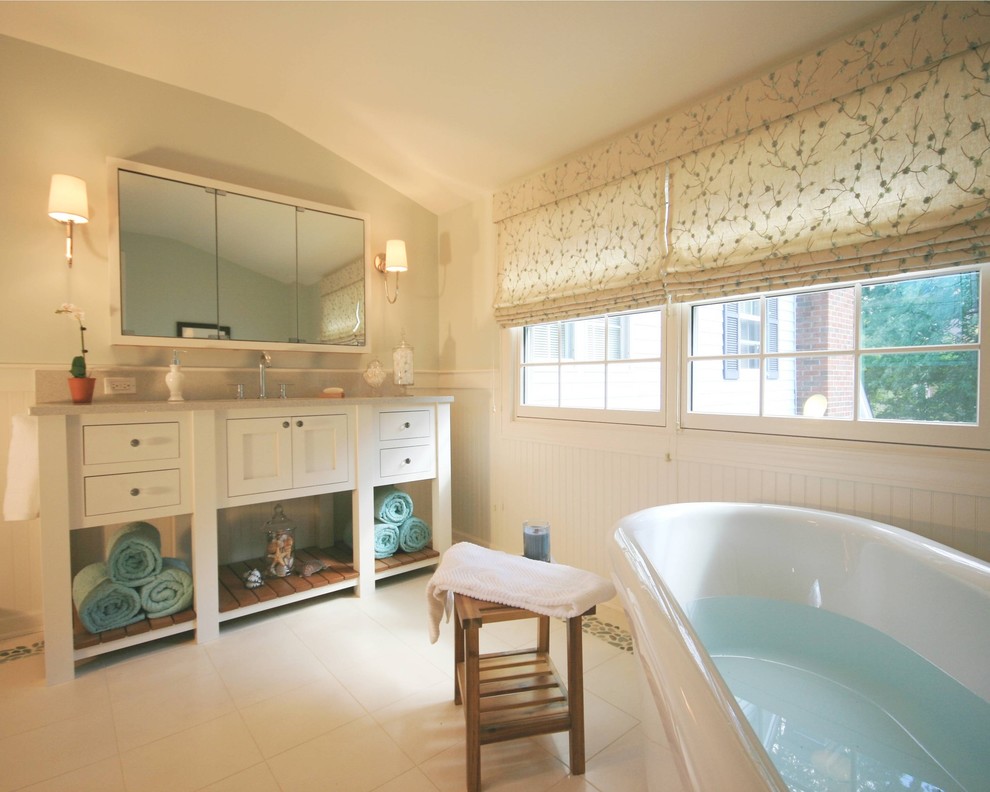 72 Inch Bathroom Vanity Bathroom Traditional with Appliances Bead Board Cabinet