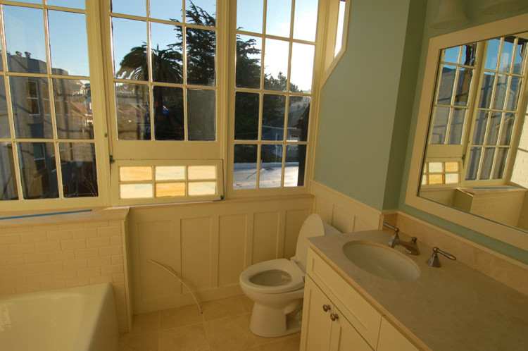 72 Inch Vanity Bathroom Traditional with 3x6 Subway Tile Painted1
