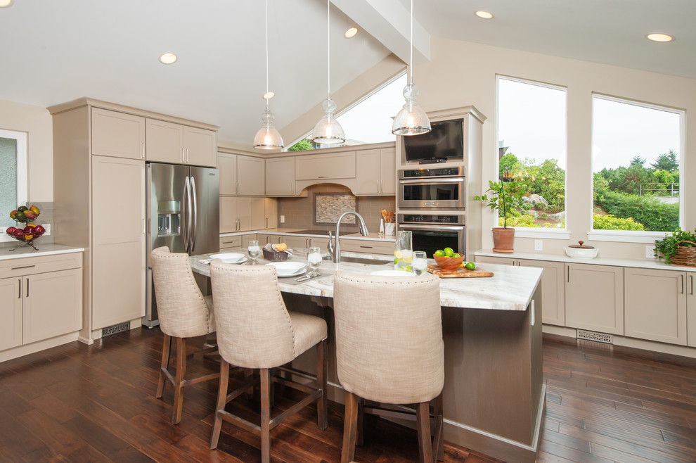 Acacia Flooring Review Kitchen Transitional with Acacia Brown Cabinets Brown
