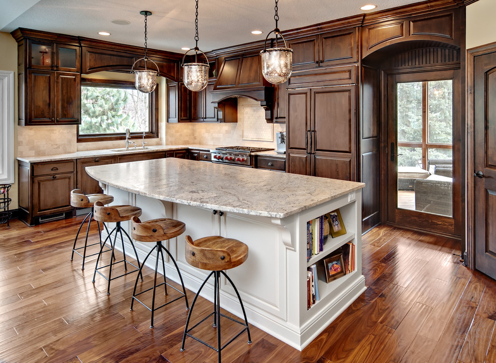 Acacia Hardwood Flooring Reviews Kitchen Traditional with Bell Pendants Breakfast Bar