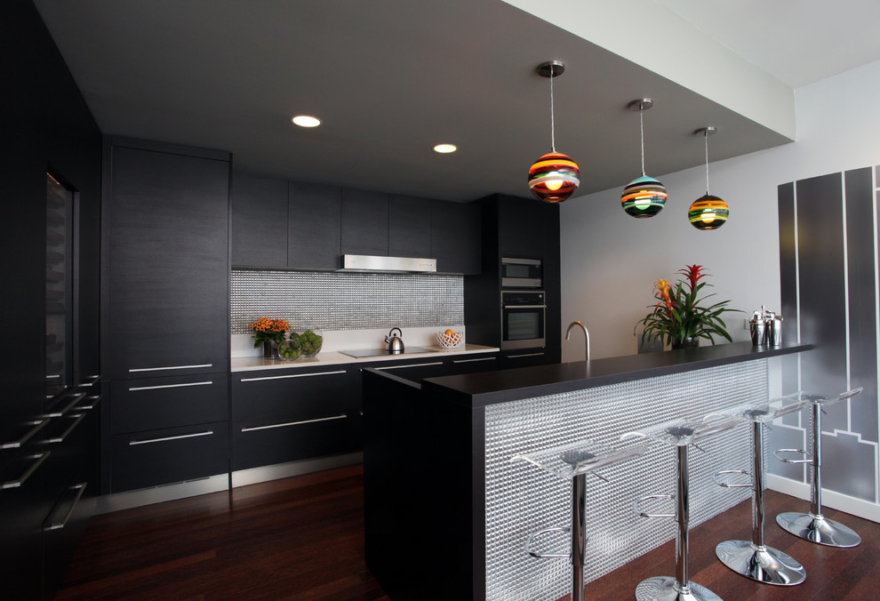 Acrylic Bar Stools Kitchen Contemporary with Beige Wall Black Countertop1