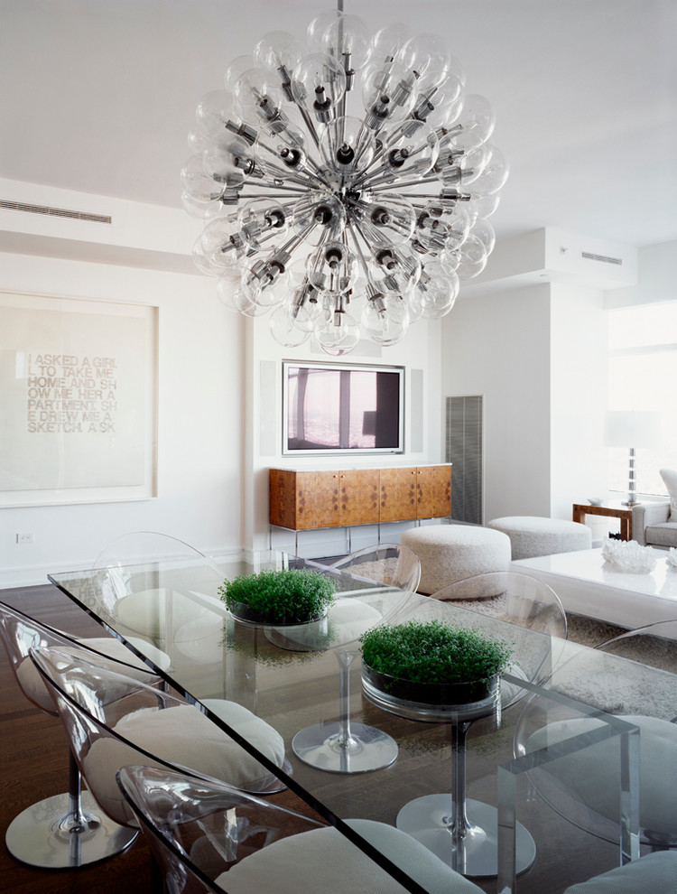 Acrylic Dining Chairs Dining Room Contemporary with Acrylic Art Artwork Bulbs