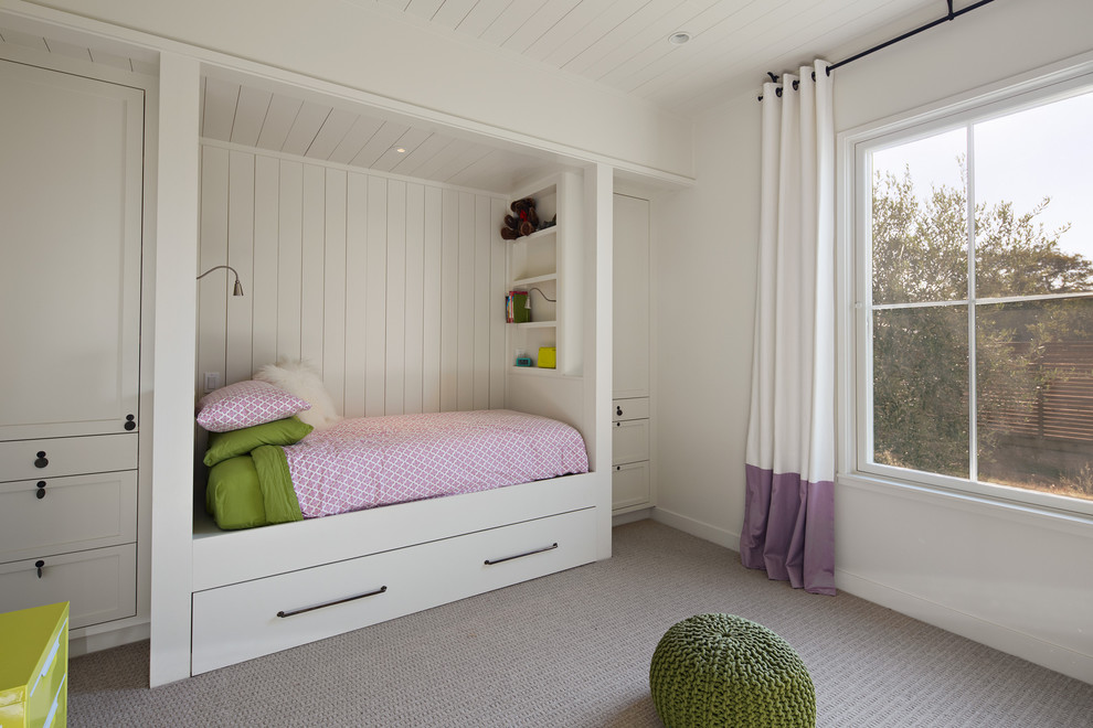 Adult Trundle Bed Kids Farmhouse with Bed Niche Built in Bed