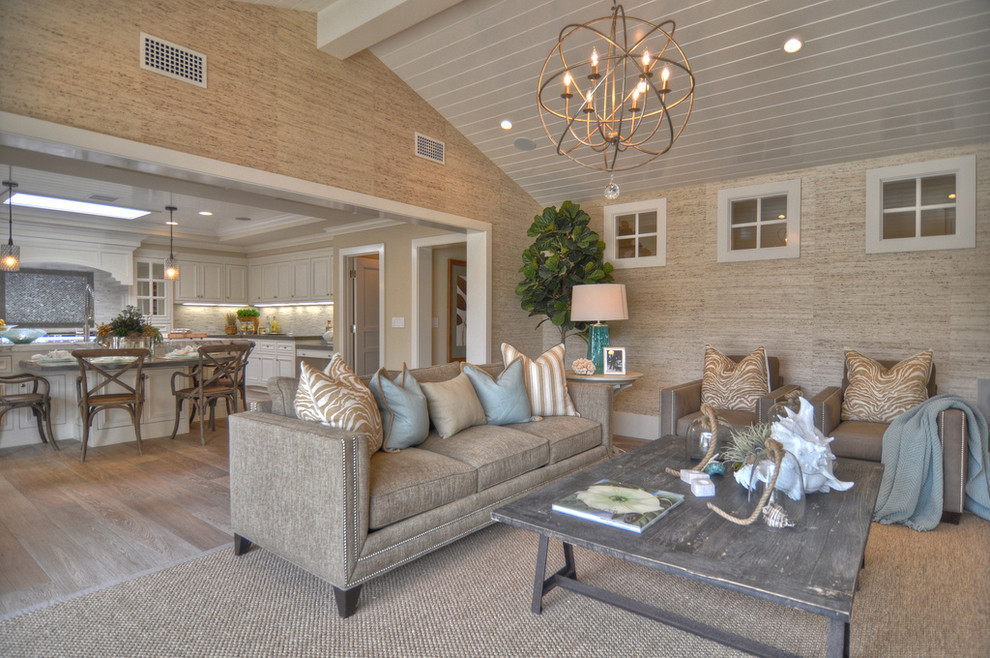 Aluminum Coffee Table Family Room Traditional with Area Rug Baseboards Beach