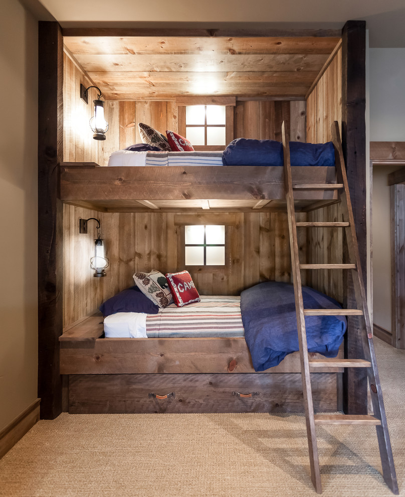 Amazing Bunk Beds Kids Rustic with Bed Storage Built In
