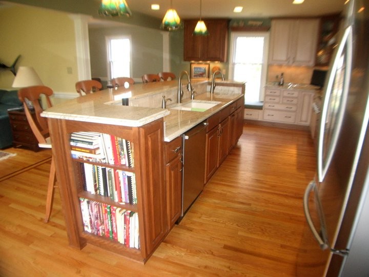 Ambrosia White Granite Kitchen Traditional with None 2