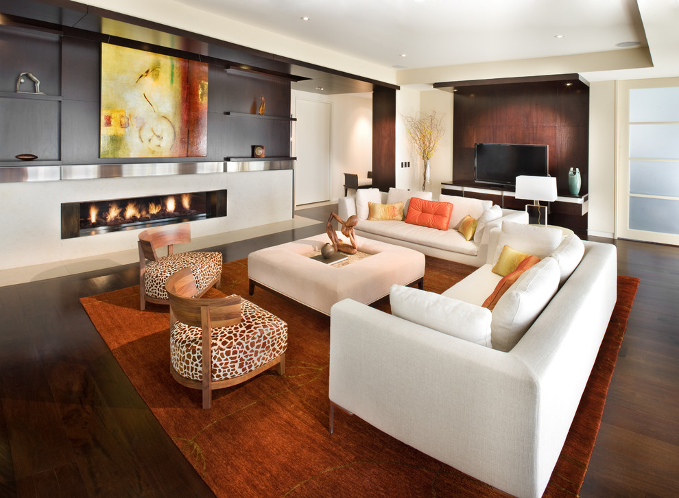 Animal Print Chairs Living Room Contemporary with Area Rug Fireplace Floating