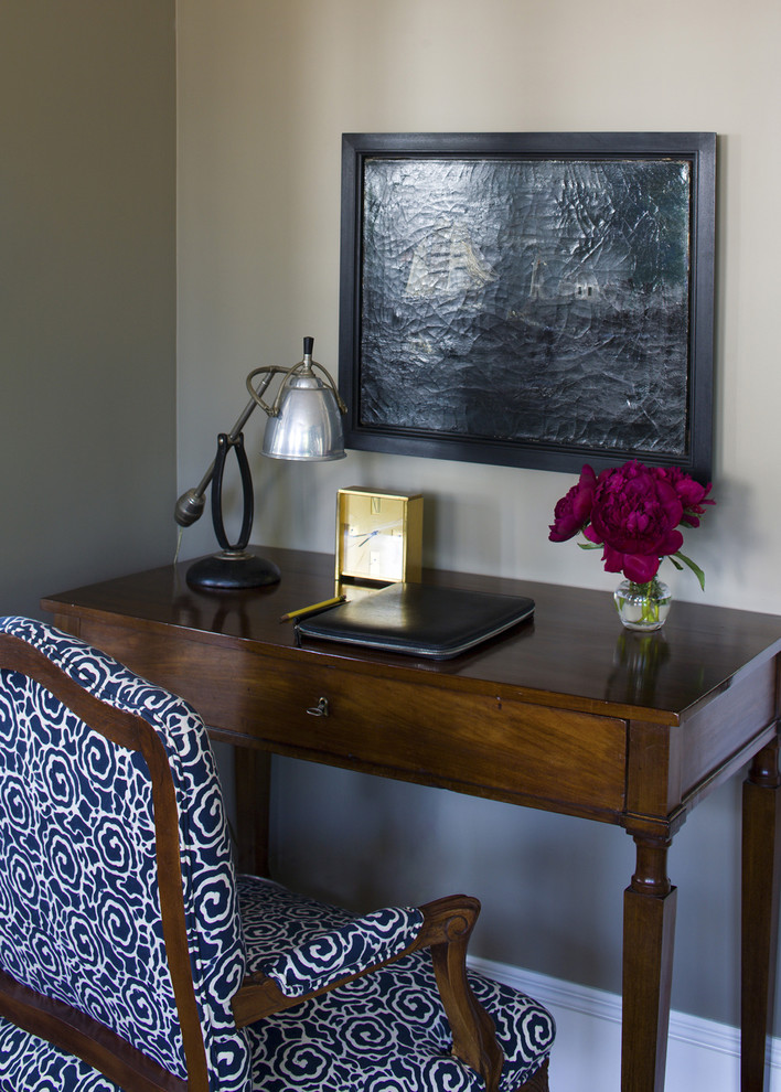 Aqua Desk Chair Home Office Beach with Artwork Gray Beige Computer