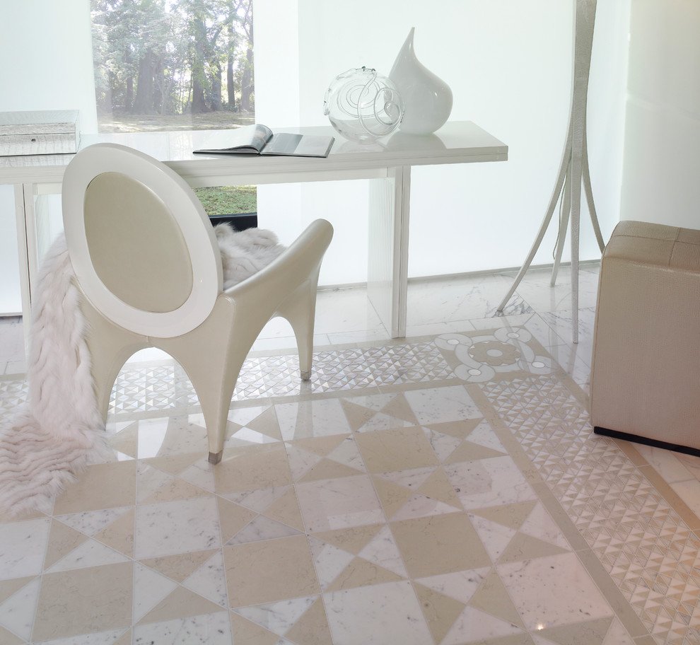 Aqua Desk Chair Home Office Contemporary with New Ravenna Mosaics 