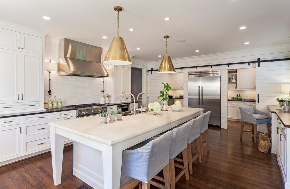 Architects in Charlotte Nc Kitchen Traditional with Dark Wood Floor Double