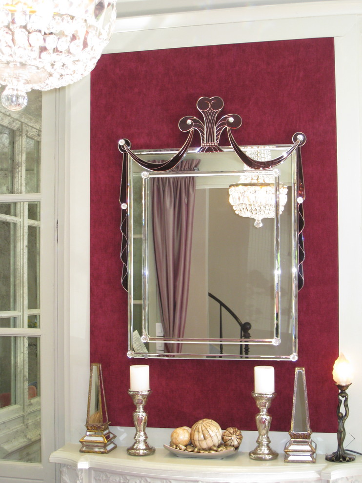 Art Deco Mirror Entry Traditional with Area Rug Art Deco