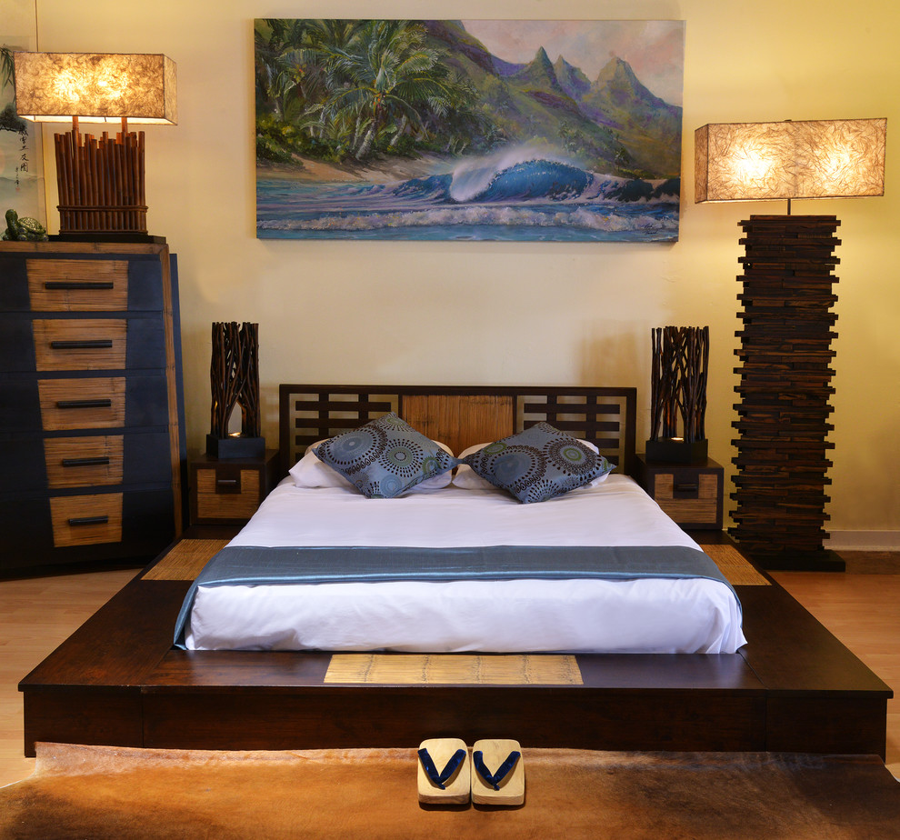 Asian Platform Beds Bedroom Asian with None 