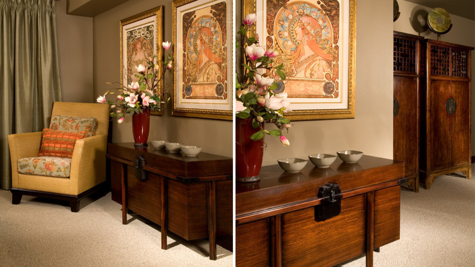 Asian Platform Beds Spaces Modern with Art Art Deco Art
