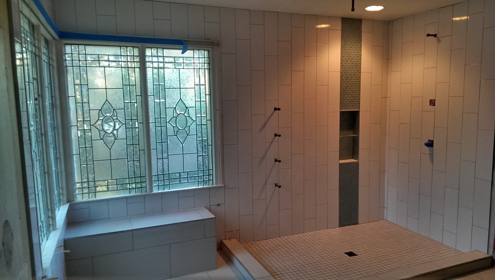 Atlanta Bathroom Remodeling Bathroom Contemporary with Bathroom Bench Big Shower
