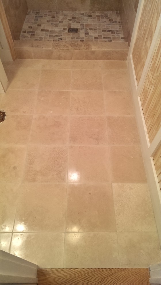 Atlanta Bathroom Remodeling Bathroom Craftsman with Beige Shower Corner Shelf