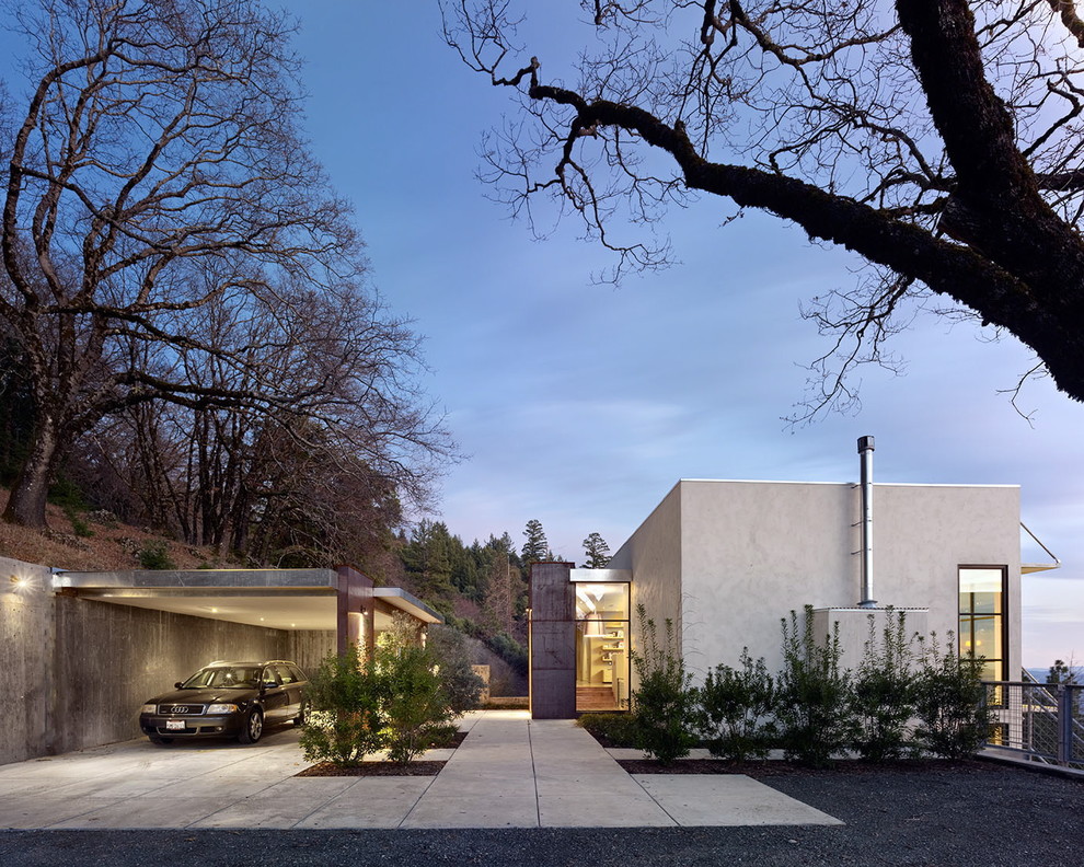 Attached Carport Plans Exterior Contemporary with Carport Concrete Paving Concrete