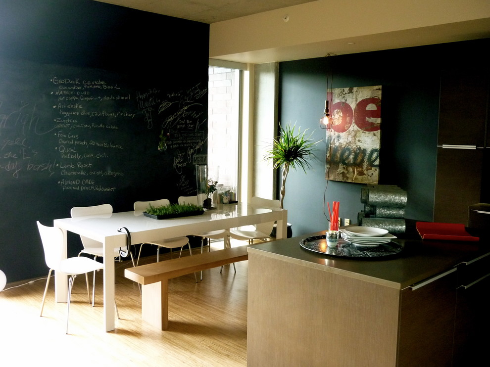 Bachelor Pad Wall Art Kitchen Modern with Bench Chair Chalk Board