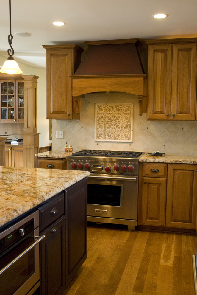 Backsplashes for Granite Countertops Kitchen Traditional with Accent Tiles Ceiling Lighting