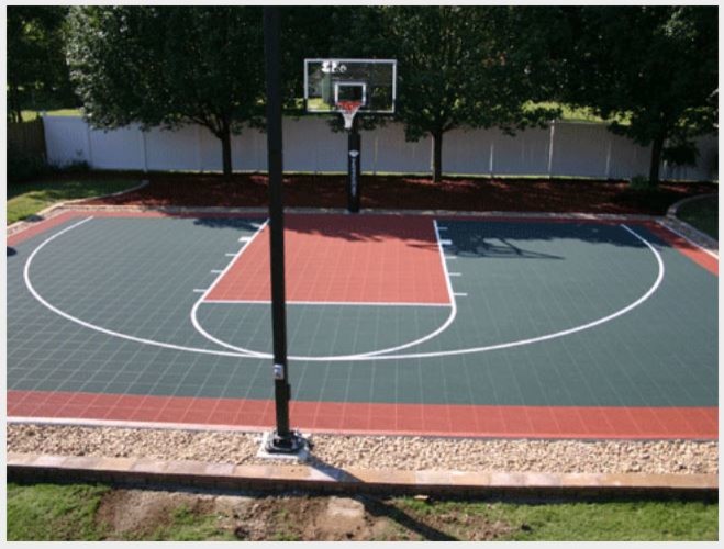 Backyard Basketball Court Landscape Traditional with Backyard Basketball Courts Basketball1