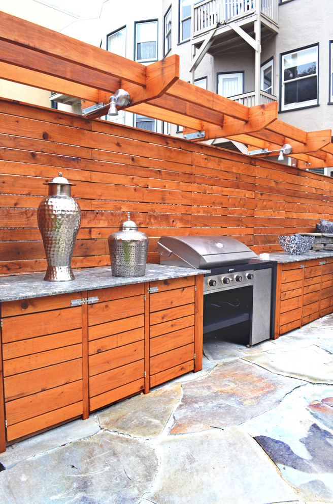 Backyard Bbq Designs Patio Contemporary with Built in Cabinets Built in Grill