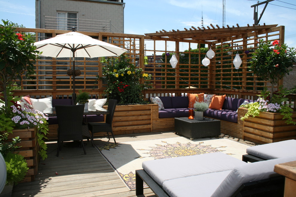 Backyard Deck Ideas Patio Eclectic with None 
