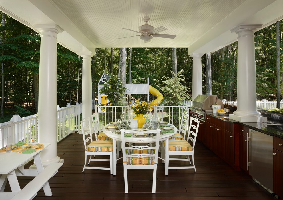 Backyard Deck Ideas Porch Traditional with Backyard Deck Outdoor Grill