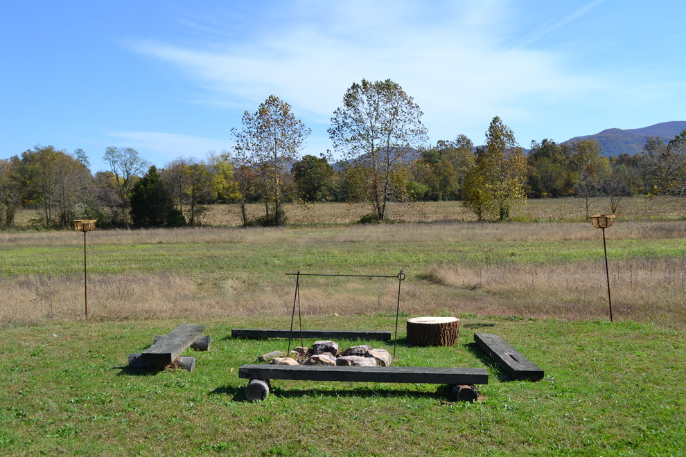 Backyard Fire Pits Exterior Eclectic with None 