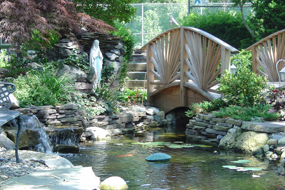 Backyard Koi Pond Landscape Traditional with Backyard Koi Pond Bog4