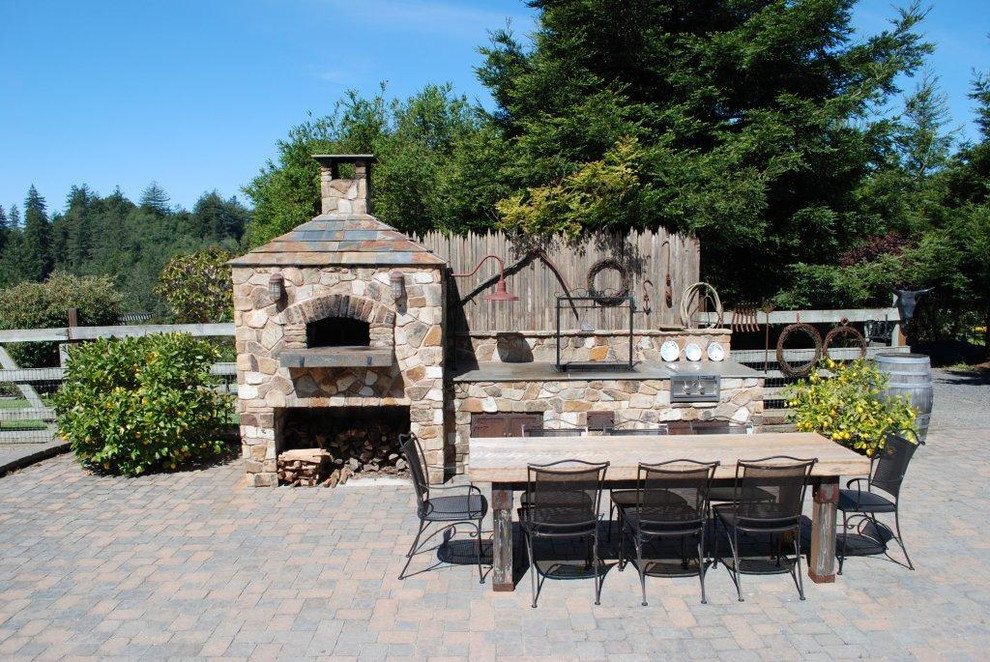 Backyard Pizza Oven Patio Traditional with Backyard Pizza Oven Brick