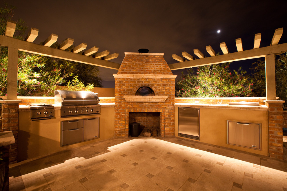 Backyard Pizza Ovens Patio Mediterranean with Backyard Pizza Oven Brick
