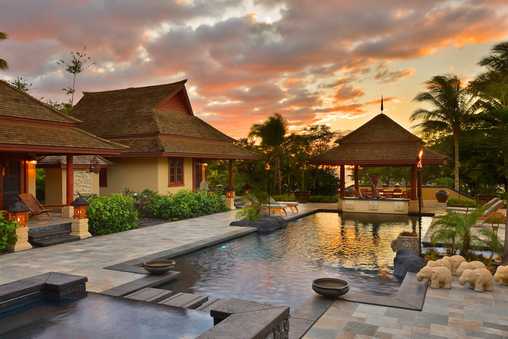 Backyard Pool Designs Pool Asian with Asian Balinese Courtyard Covered