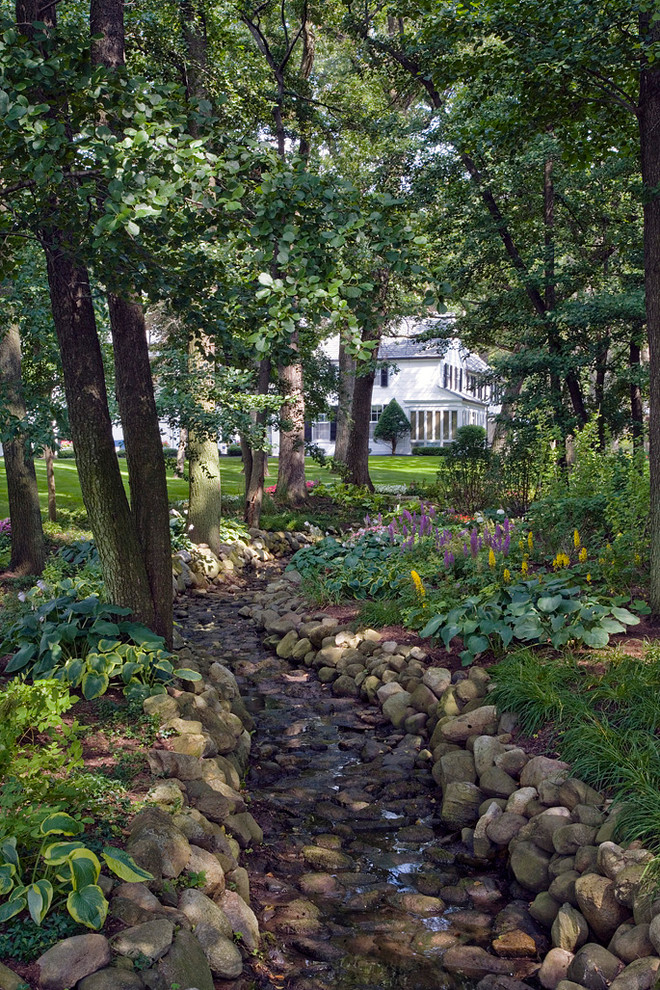 Backyard Water Features Landscape Traditional with Backyard Brook Backyard Stream
