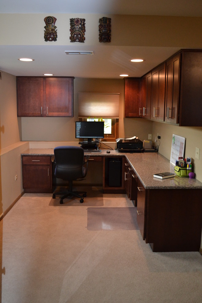 Bainbrook Brown Granite Home Office Modern with Bolingbrook Il Cabinets Granite