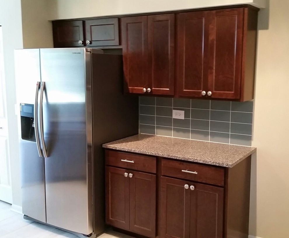 Bainbrook Brown Granite Kitchen Contemporary with Contemporary Glass Backsplash Granite1