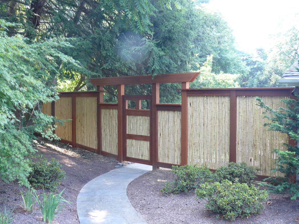 Bamboo Fence Ideas Landscape Asian with None 1