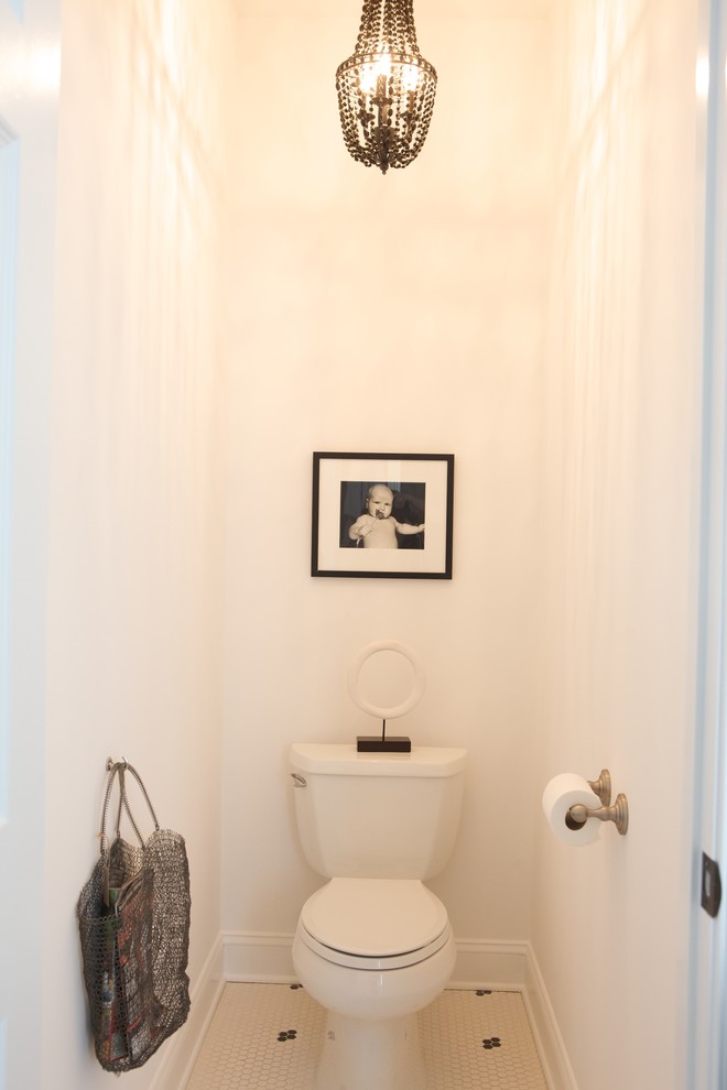 Bamboo Magazine Rack Powder Room Contemporary with Baseboards Black and White