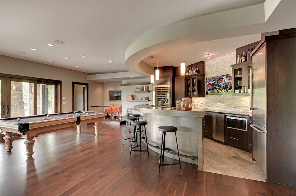 Bar Stools Modern Family Room Transitional with Bar Bar Area Bar