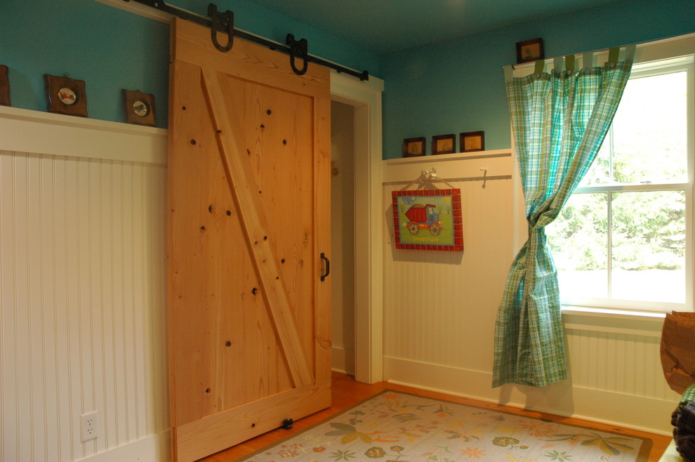 Barn Door Closet Closet Eclectic with Adirondack Architect Barn Door
