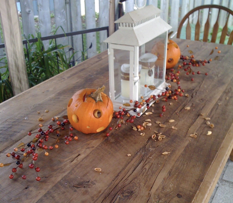 Barn Wood Furniture Patio Rustic with Candle Candle Holder Centerpiece